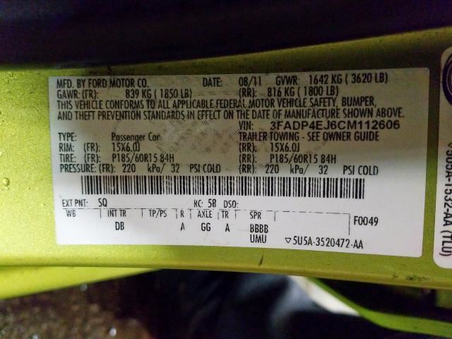 2012 Ford Fiesta Camshaft Cam Shaft Position Sensor 2011 2013 2014 2015