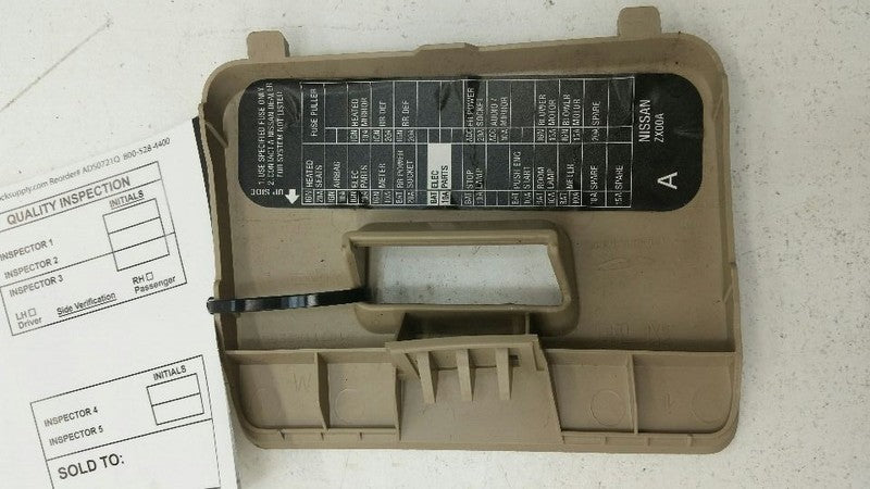 Nissan Altima Fuse Box Cover OEM 2008 2009 2010 2011 2012