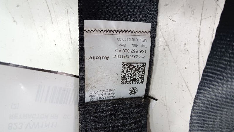 Volkswagen Golf Seat Belt Strap Retractor Right Passenger Rear Back 2010 2011 20