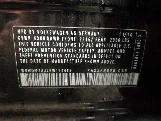 Volkswagen Golf Floor Mat Right Passenger Side Rear 2010 2011 2012 2013 2014