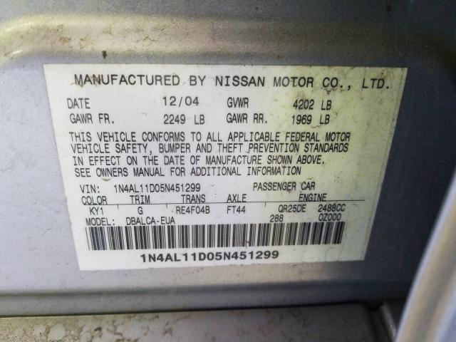 2005 Nissan Altima Door Handle Left Driver Rear Back Interior 2003 2004 2006