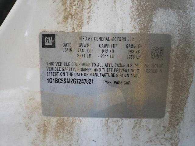 Chevy Cruze Coolant Line Crossover Pipe 2016 2017 2018