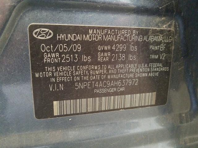 Hyundai Sonata Interior Parts Misc OEM 2006 2007 2008 2009 2010