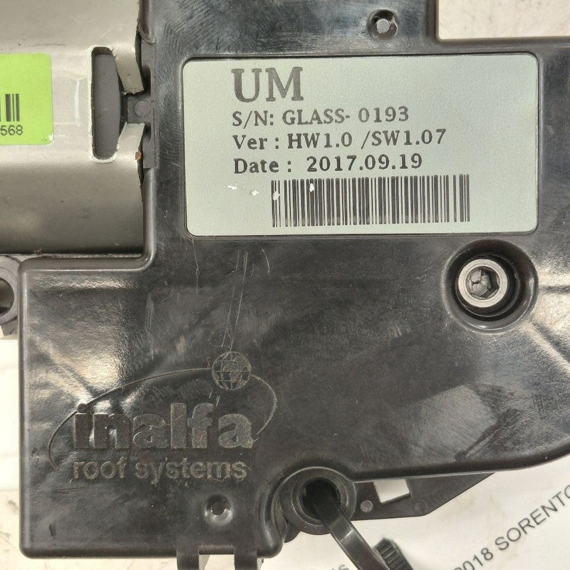 Kia Sorento Electric Power Sun Moon Roof Glass Motor 2018 2017 2016