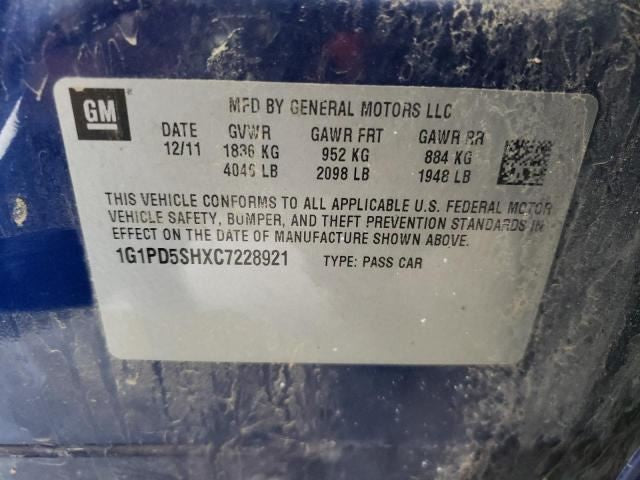 Chevy Cruze Coolant Line Crossover Pipe 2011 2012 2013 2014 OEM