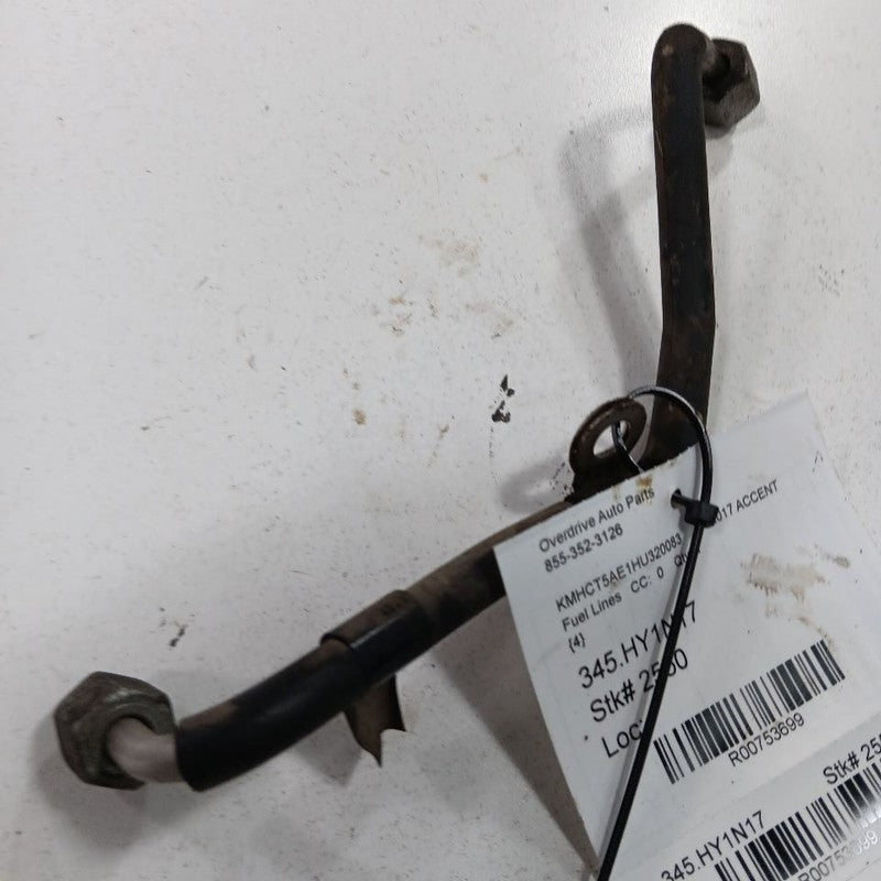Hyundai Accent 1.6 Gas Fuel Line 2017 2016 2015 2014 2013 2012