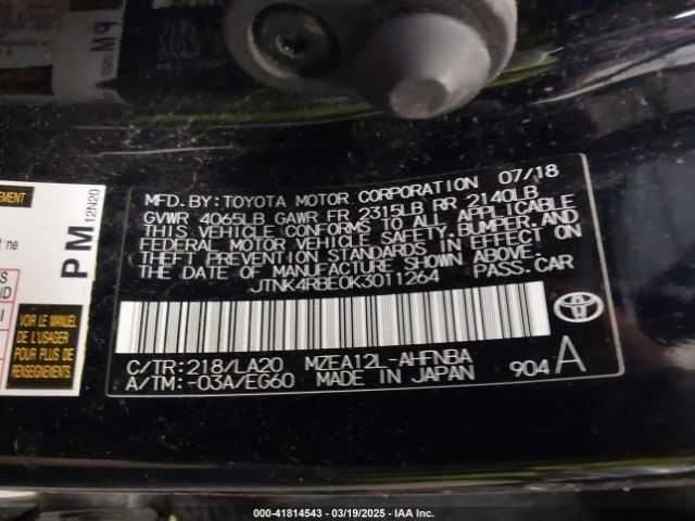 Toyota Corolla Power Window Switch Right Passenger Rear 2019 2020 2021