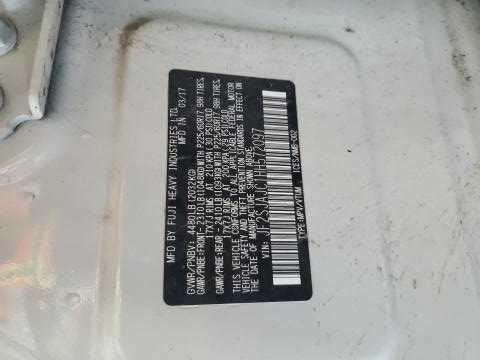 Subaru Forester Floor Mat Right Passenger Side Rear 2016 2017 2018