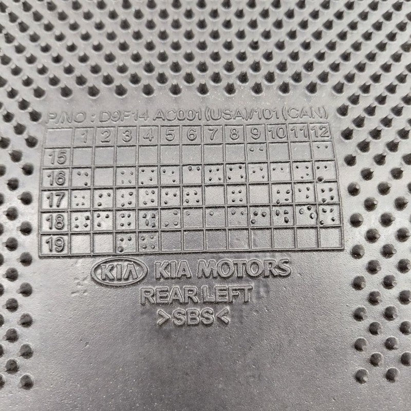 Kia Sportage Floor Mat Left Driver Side Rear 2020 2021 2022