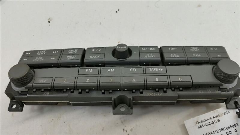 Audio Equipment Radio Control Audio Front Dash Mounted Fits 06 MAXIMA 97792