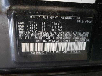 Subaru Legacy LEGACY    2010 Wiper Transmission 2010 2011 2012 2013 2014