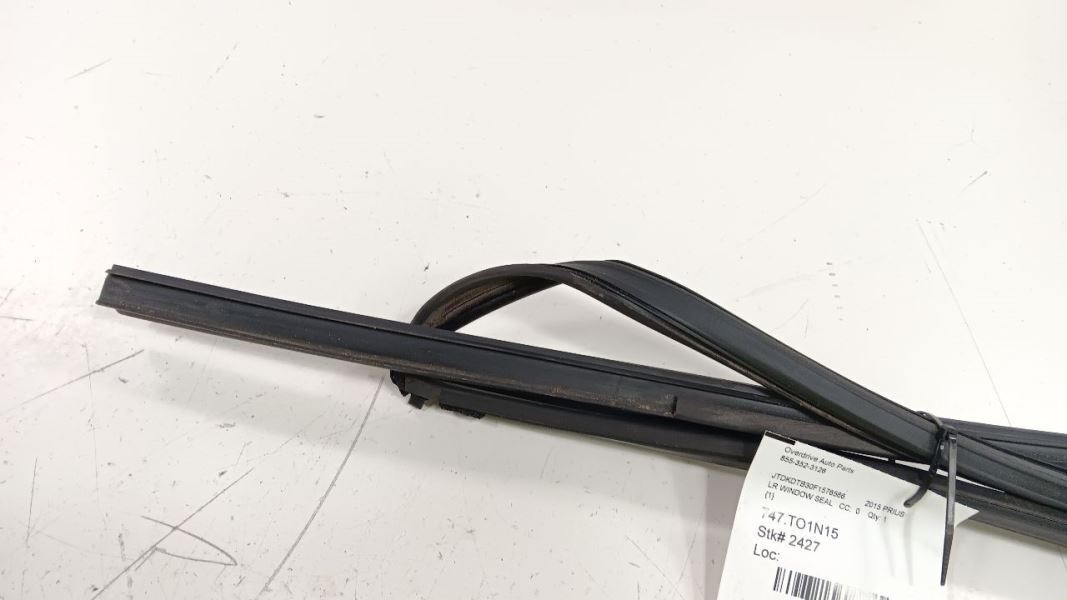 Toyota Prius Driver Left Rear Window Seal    2012 2013 2014 2015