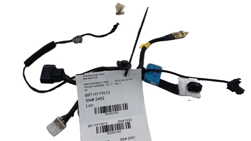 Hyundai Veloster Rear Back Trunk Lid Hatch Wire Wiring Harness  2012 2013 2014 2