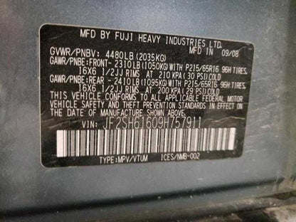 Engine ECM Electronic Control Module Floor Cavity Fits 09 FORESTER 308839