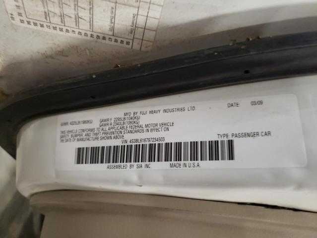 Subaru Legacy Door Handle Right Passenger Front Interior Inside 2009 2008 2007