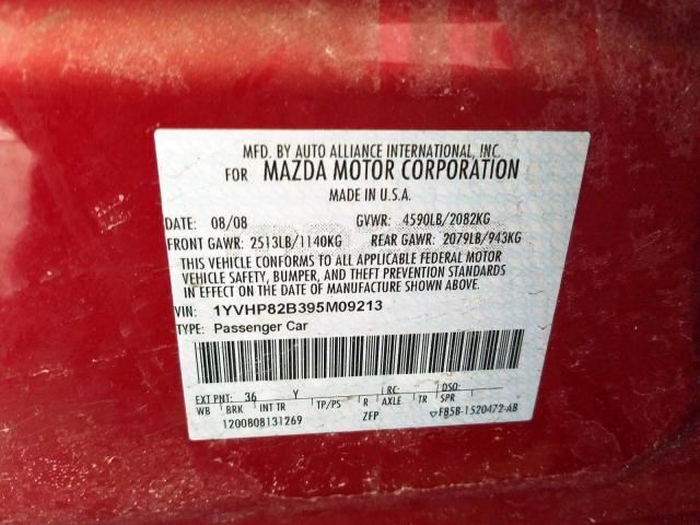 2009 Mazda 6 Engine Motor Mount Rear Back 2010 2011 2012 2013