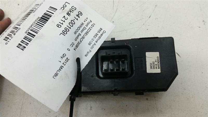 Driver Left Front Door Switch Driver's Window Fits 10-12 MALIBU OEM