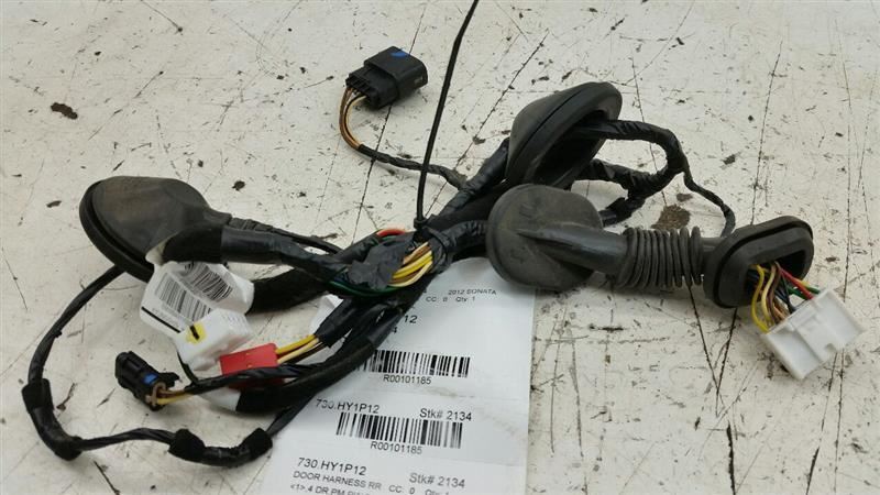 2012 Hyundai Sonata Door Harness Wire Wiring Right Passenger Rear Back 2013