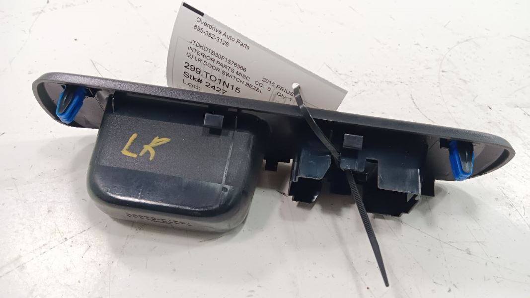 Toyota Prius Left Rear Door Switch Bezel    2012 2013 2014 2015