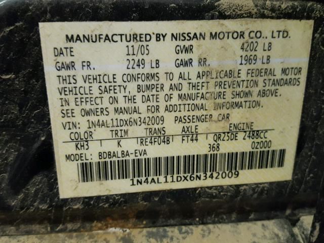 2006 NISSAN ALTIMA Brake Pedal 2002 2003 2004 2005