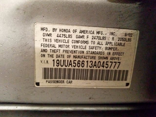 2003 Acura TL Heated Seat Switch 1999 2000 2001 2002