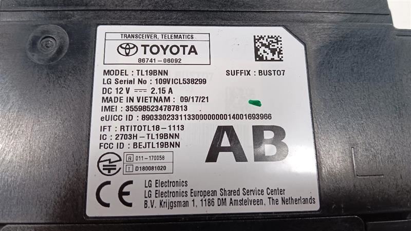 Telematics Communication Control Module 19-24 CAMRY