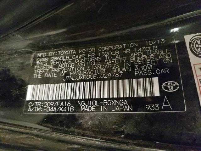 Toyota Scion IQ Battery Hold Down  2011 2012 2013 2014 2015