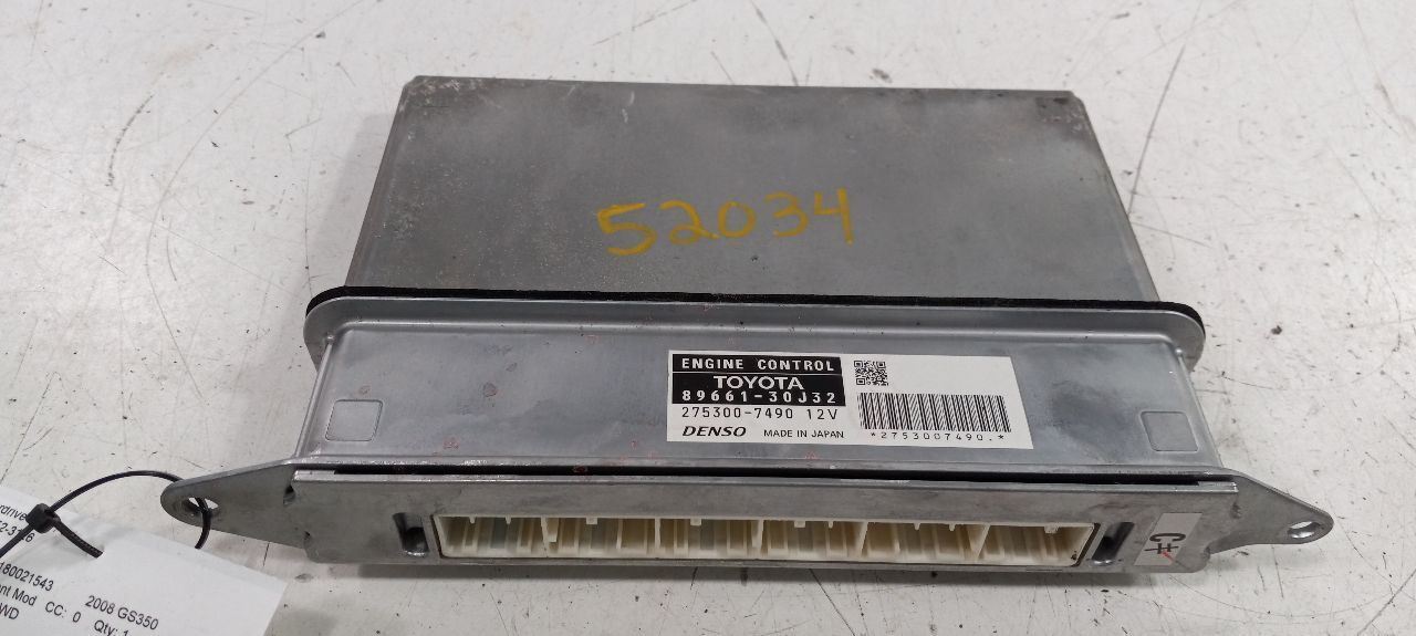 Engine ECM Electronic Control Module AWD From 6/08 Fits 08 LEXUS GS350