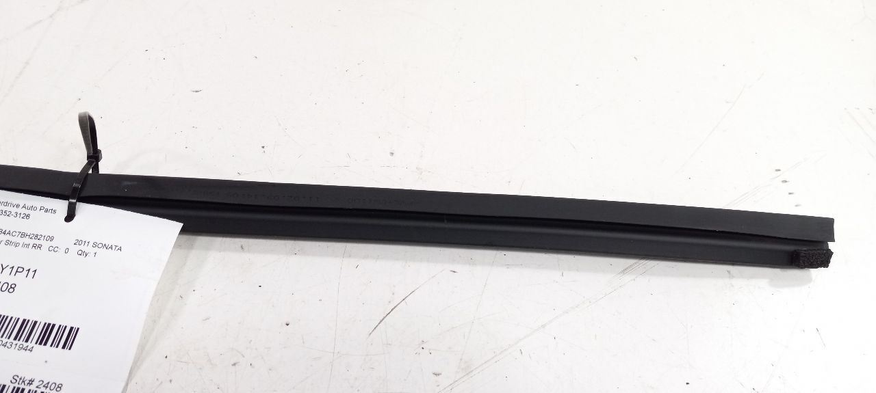 Hyundai Sonata Right Rear Interior Window Weather Strip 2011 2012 2013