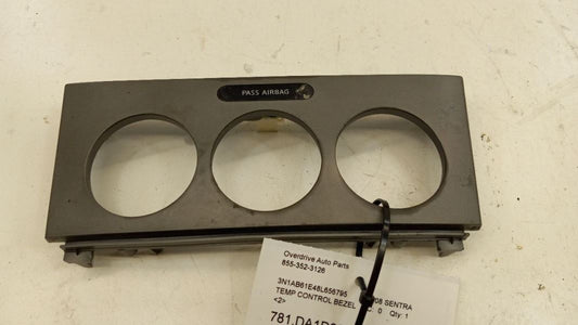 Sentra Temp Temperature Control Bezel Surround Dash Trim 2007 2008 2009 2010 11