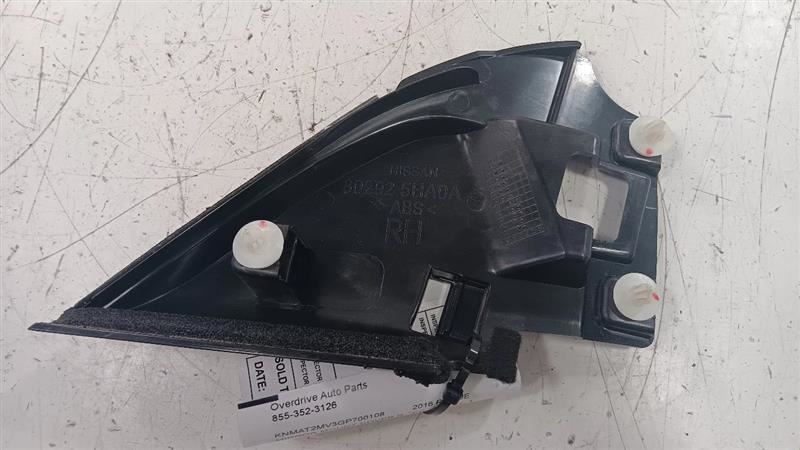 Nissan Rogue Mirror Mount Cover Door Trim Right Passenger  2014 2015 2016 2017