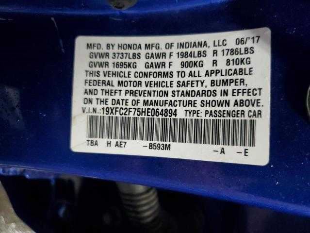 Honda Civic Driver Left Front Power Window Motor 2016 2017 2018 2019