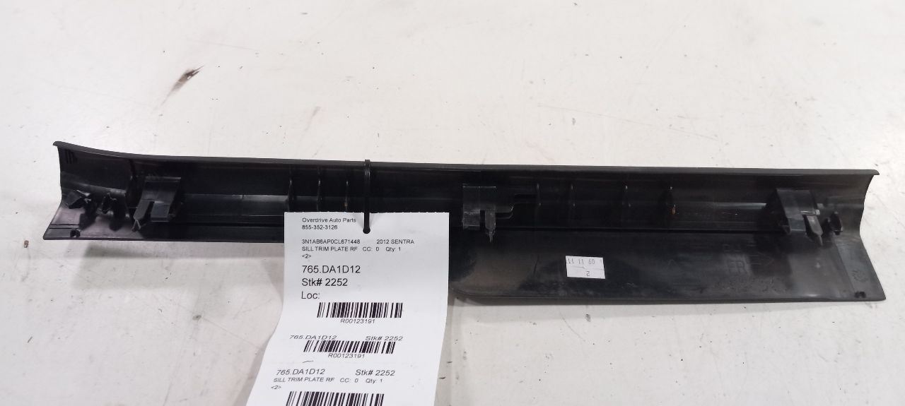 Sentra Sill Trim Plate Door Jam Threshold Right Passenger Front 2012 2011 2010