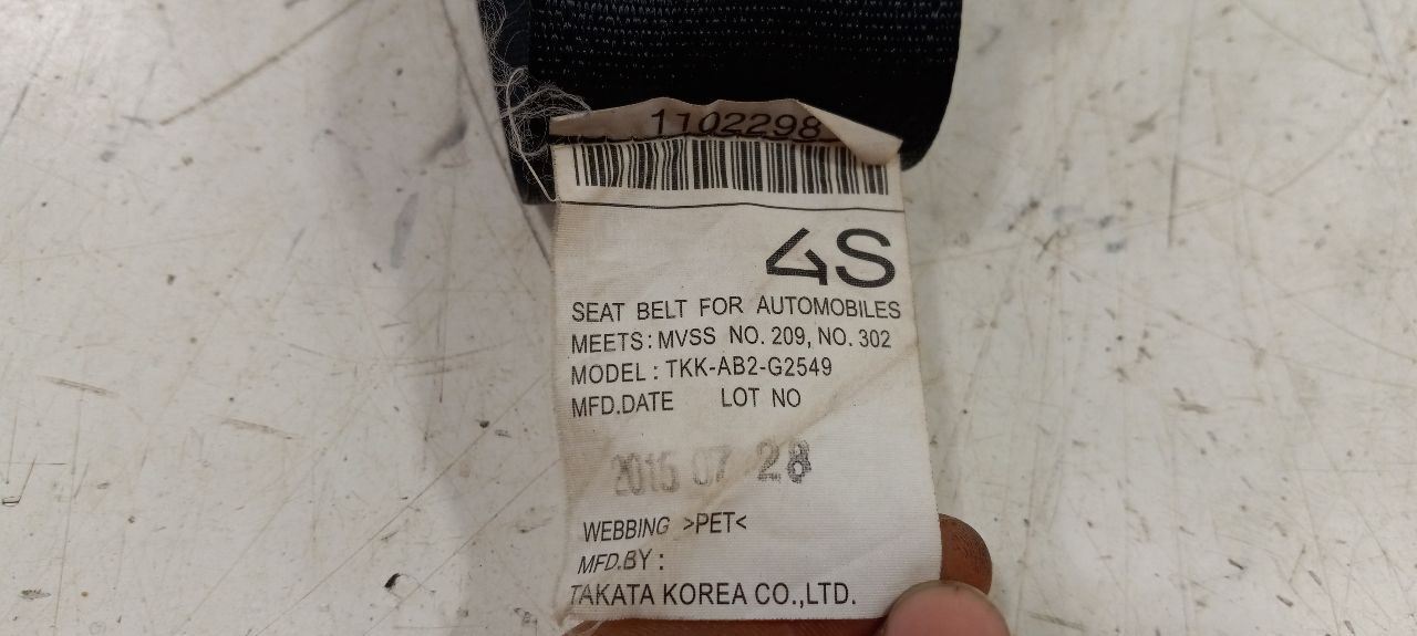 Infiniti Q50 Right Passenger Rear Seat Belt Strap Retractor Back 2014 2015 2016