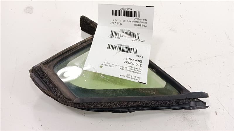 Pass. Right Front Pillar Window Glass VIN B3 7th And 8th Digit Fits 12-19 PRIUS