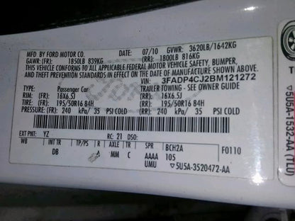 2011 Ford Fiesta Blower Resistor Fan Motor Speed Resistor 2012 2013 2014 2015