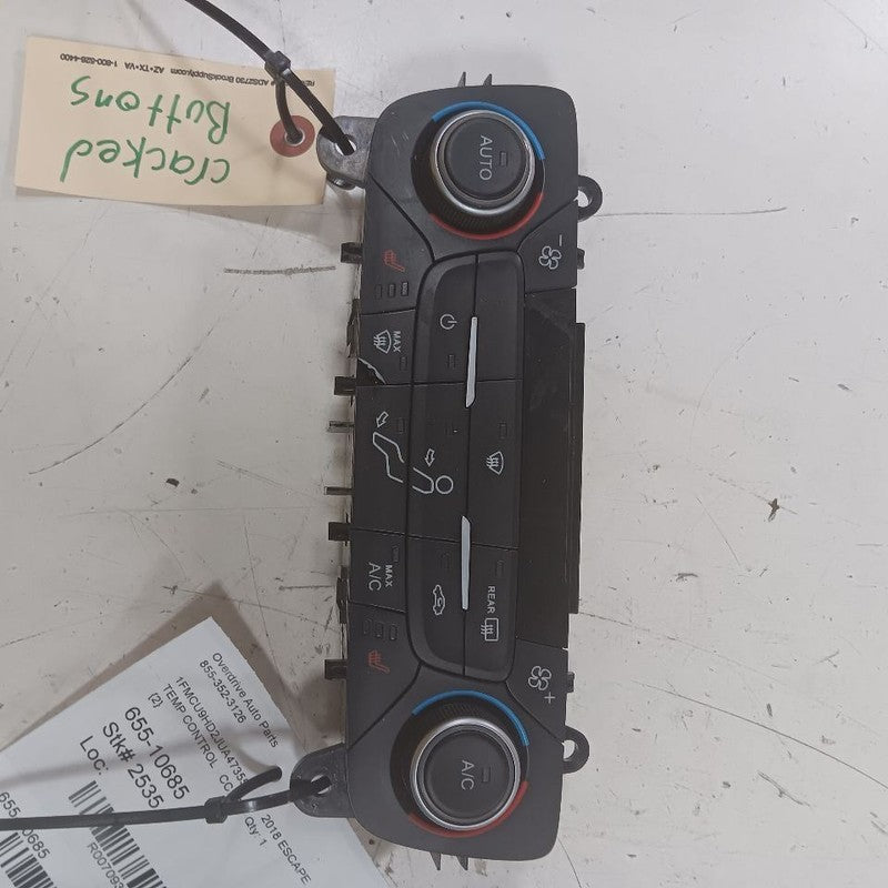 Temperature Control Front Dual Zone Fits 18-19 Ford Escape OEM