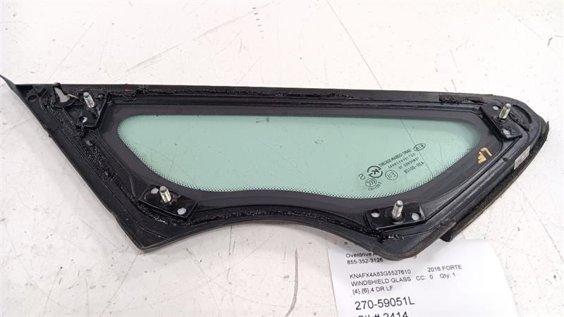 Driver Left Windshield Glass Pillar With Chrome Moulding Fits 14-18 FO