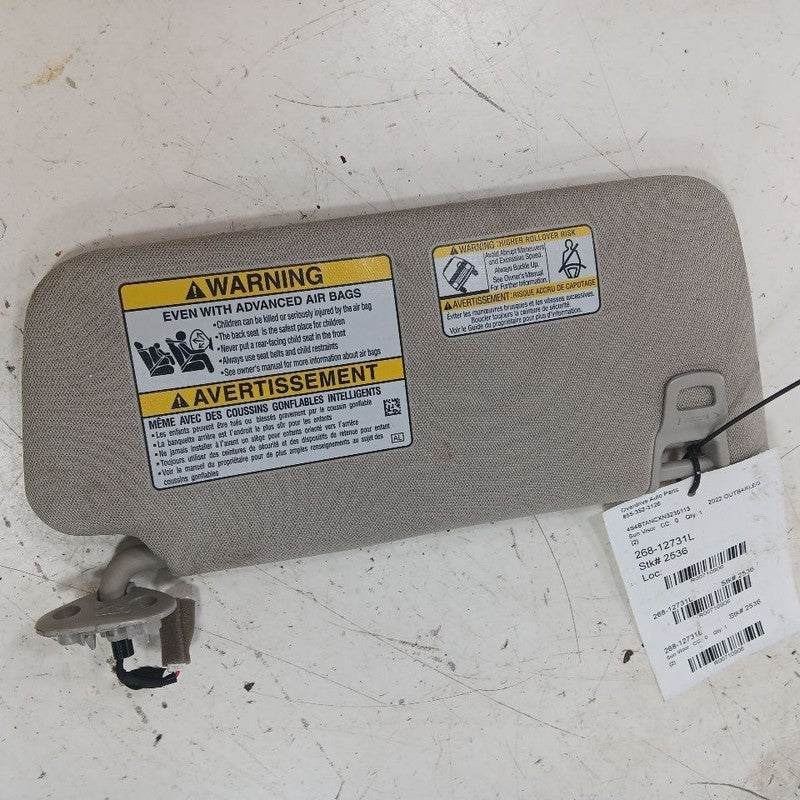 Driver Left Sun Visor Shade Fits 19-23 Subaru Ascent OEM