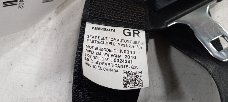 Nissan Altima Seat Belt Strap Retractor Right Passenger Rear Back 2010 2009 2008