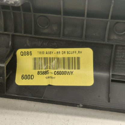 Kia Sorento Sill Trim Plate Door Jam Threshold Right Passenger Rear  2