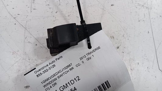 Chevy Traverse Power Window Switch Right Passenger Rear  2010 2011 201