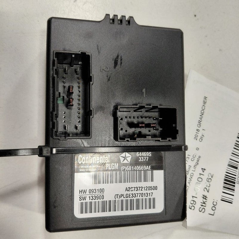 Rear Liftgate Control Module Wk Body VIN E Or F 6th Digit 14-22 Grand 