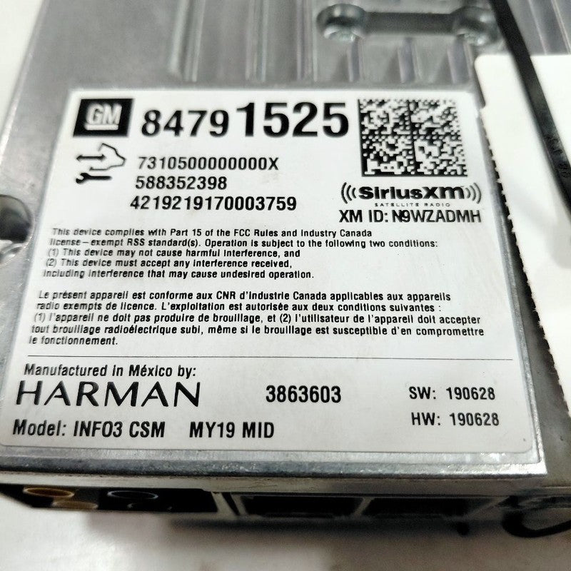 Audio Equipment Radio Amplifier ID 84791525 Fits 20-22 Chevy Colorado