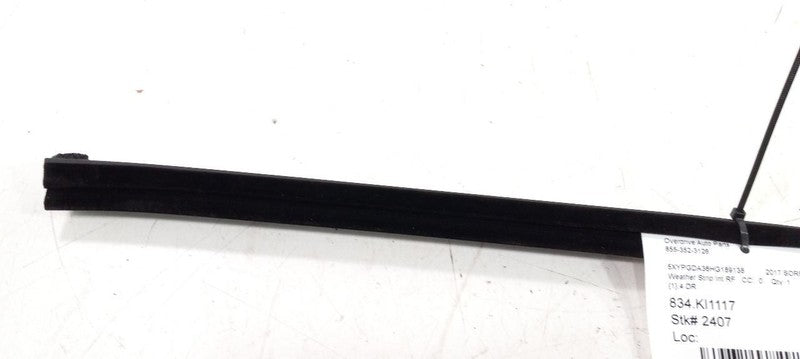 Kia Sorento Right Front Weather Strip Interior 2016 2017 2018