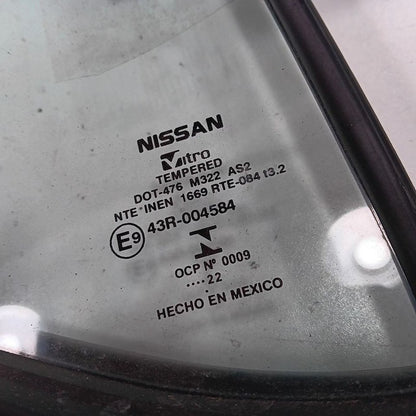 Passenger Right Rear Door Vent Window Glass 18-23 Nissan Kicks  OEM