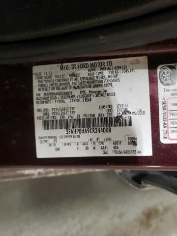 AE5Z14290EC Fuse Box Engine VIN A 8th Digit Fits 10-12 Ford Fusion
