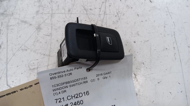 Dodge Dart Power Window Switch Right Passenger Rear  2013 2014 2015 2016