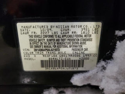 Nissan Sentra Engine Cover 2008 2009 2010 2011 2012