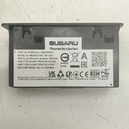Subaru XV Crosstrek USB Plug In Hub Port  2025 2024
